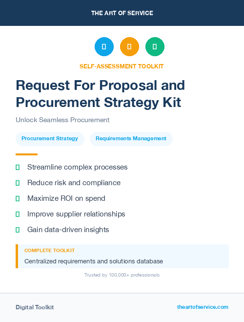 Request For Proposal and Procurement Strategy Kit