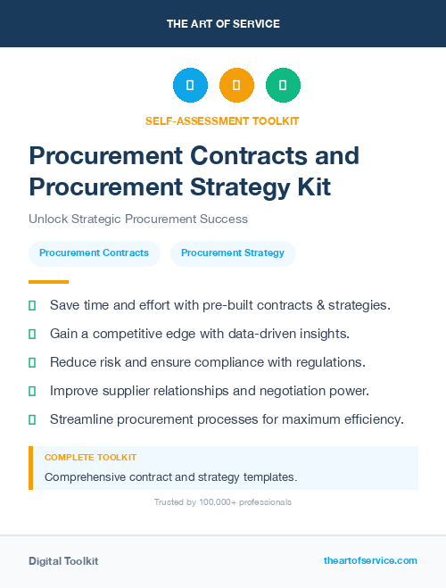 Procurement Contracts and Procurement Strategy Kit