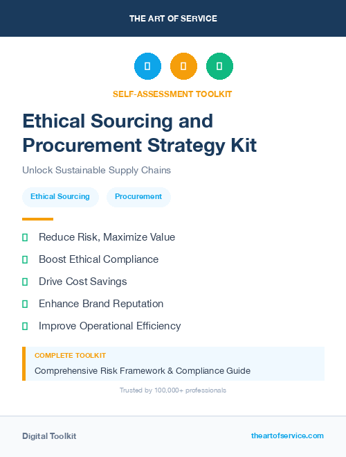 Ethical Sourcing and Procurement Strategy Kit
