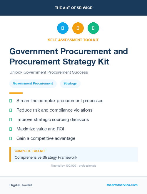 Government Procurement and Procurement Strategy Kit