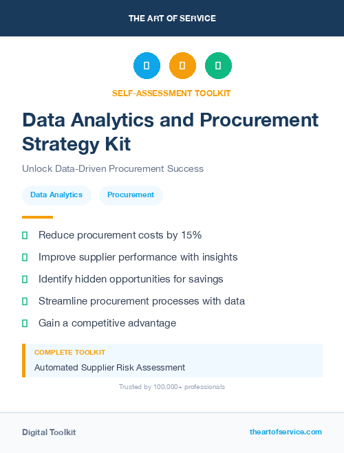 Data Analytics and Procurement Strategy Kit
