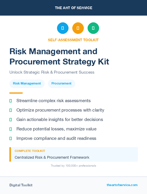 Risk Management and Procurement Strategy Kit