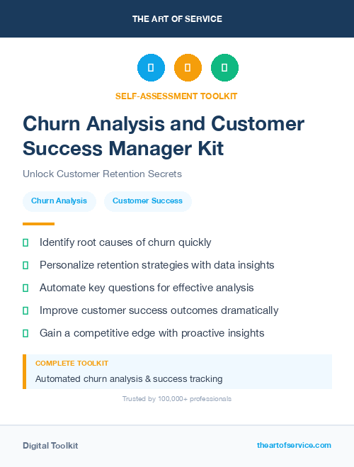 Churn Analysis and Customer Success Manager Kit