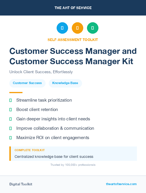 Customer Success Manager and Customer Success Manager Kit