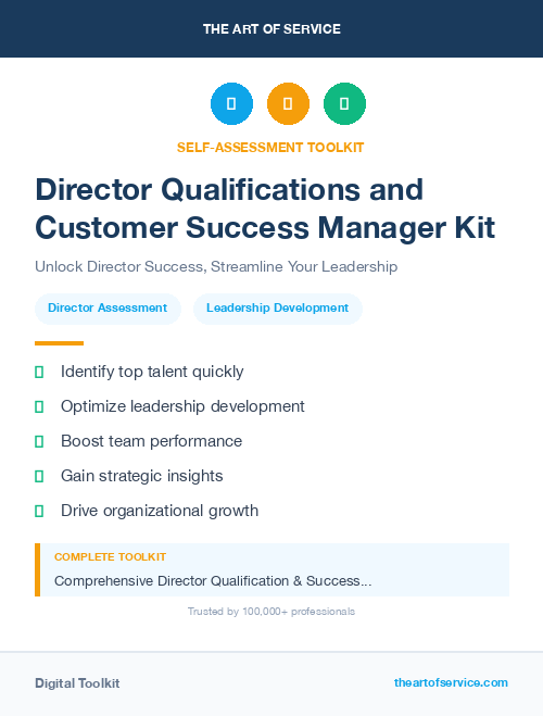 Director Qualifications and Customer Success Manager Kit