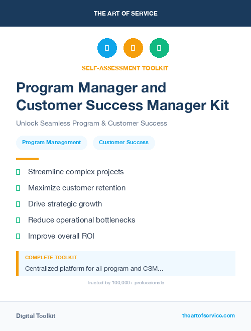 Program Manager and Customer Success Manager Kit