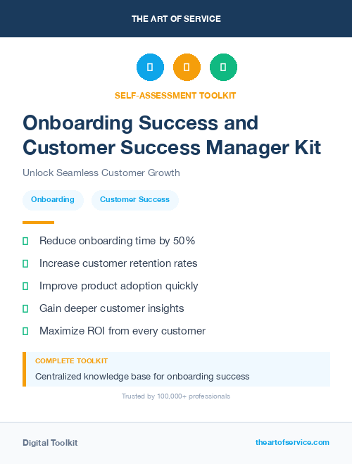 Onboarding Success and Customer Success Manager Kit