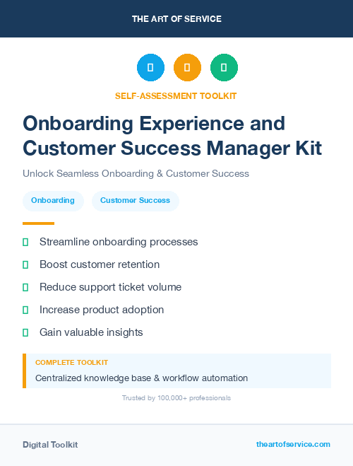 Onboarding Experience and Customer Success Manager Kit