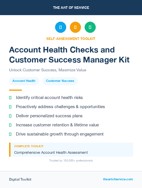 Account Health Checks and Customer Success Manager Kit