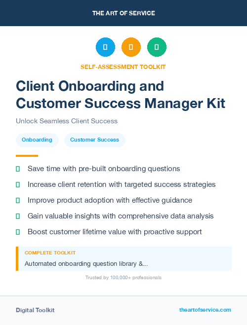 Client Onboarding and Customer Success Manager Kit