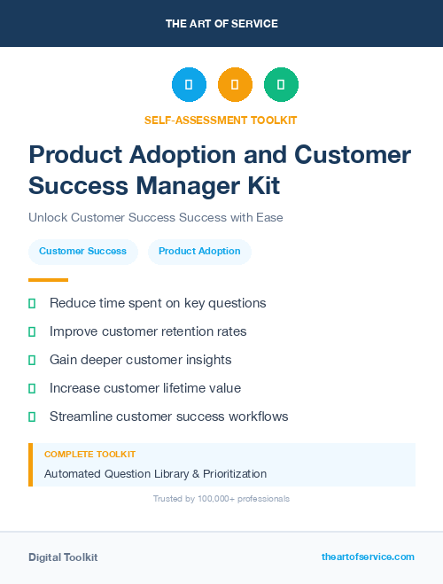 Product Adoption and Customer Success Manager Kit