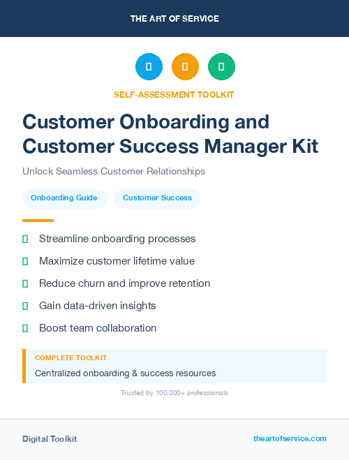 Customer Onboarding and Customer Success Manager Kit