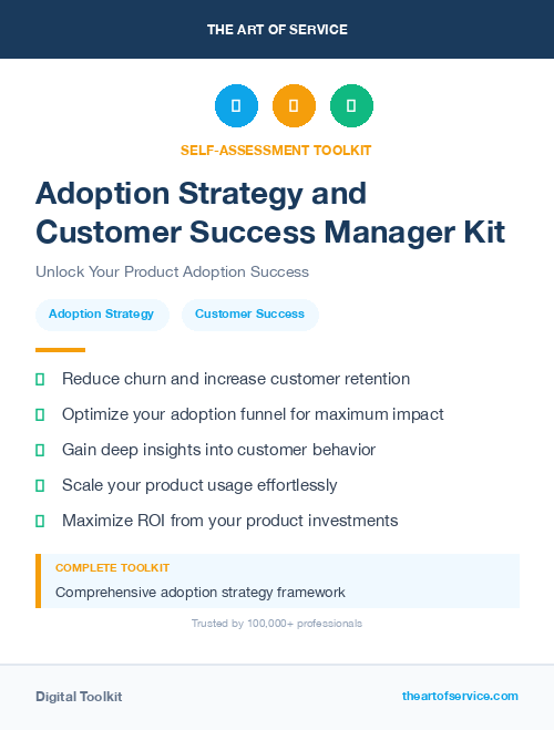 Adoption Strategy and Customer Success Manager Kit