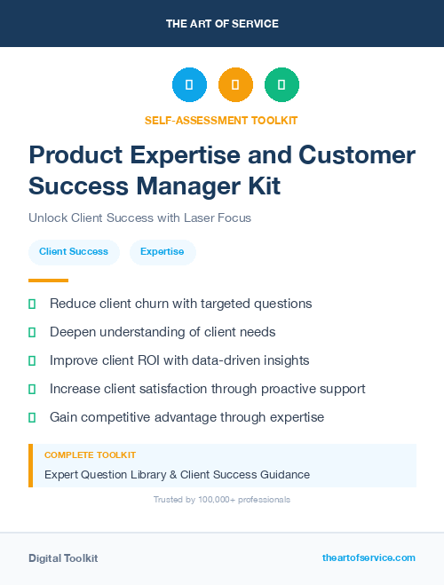 Product Expertise and Customer Success Manager Kit
