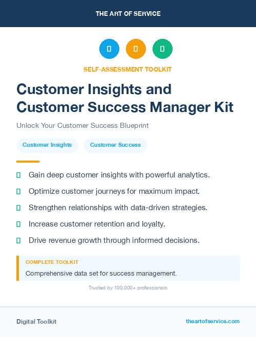 Customer Insights and Customer Success Manager Kit