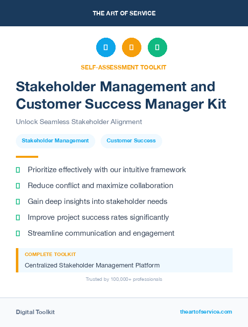 Stakeholder Management and Customer Success Manager Kit