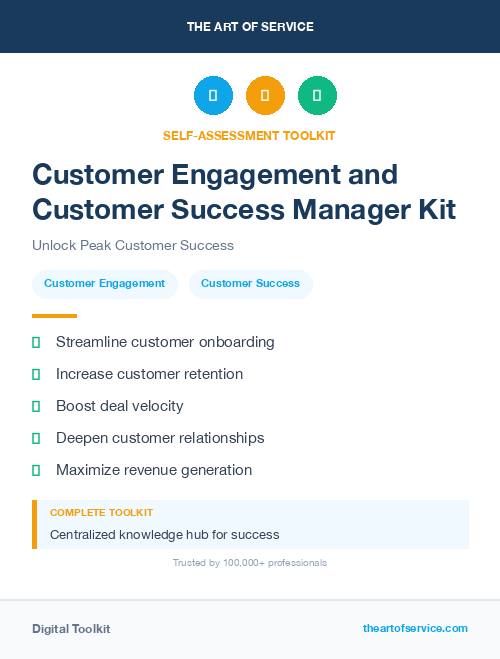 Customer Engagement and Customer Success Manager Kit