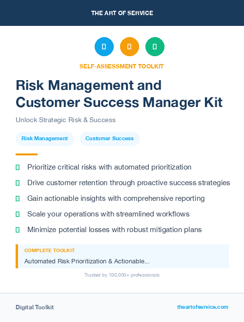 Risk Management and Customer Success Manager Kit