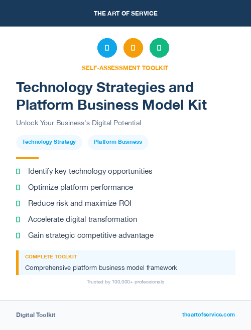 Technology Strategies and Platform Business Model Kit
