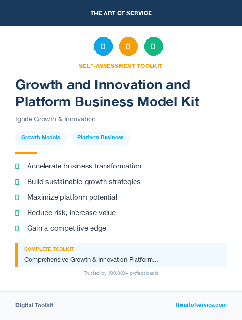 Growth and Innovation and Platform Business Model Kit