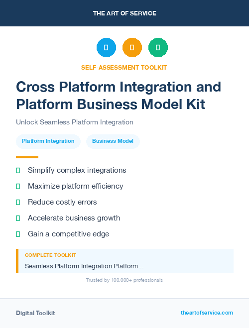 Cross Platform Integration and Platform Business Model Kit