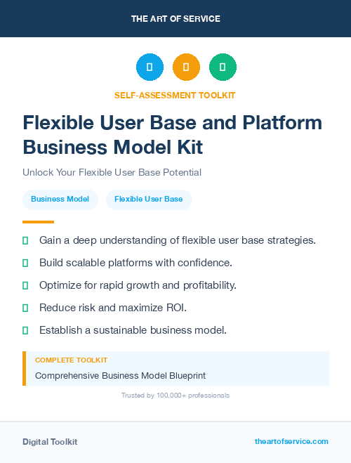 Flexible User Base and Platform Business Model Kit