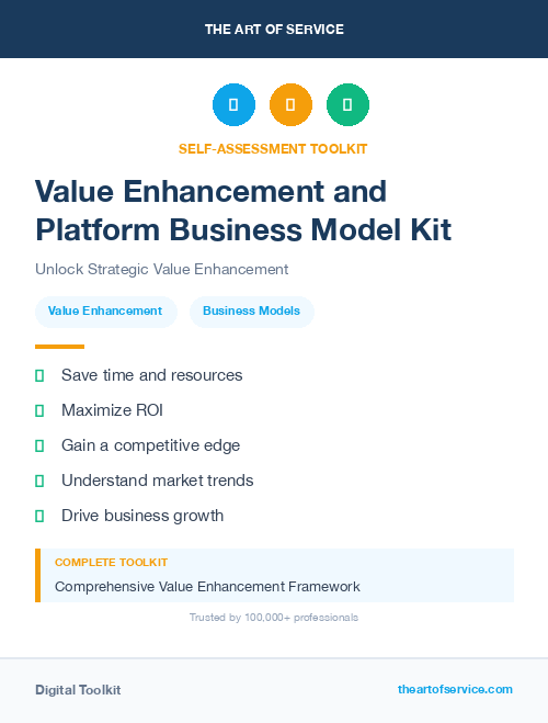 Value Enhancement and Platform Business Model Kit