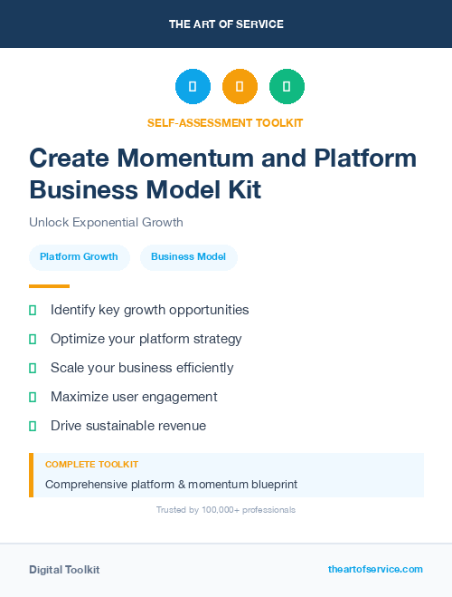 Create Momentum and Platform Business Model Kit