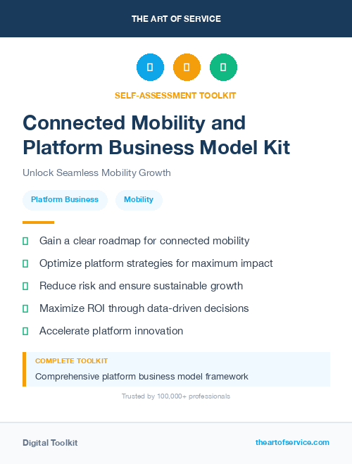 Connected Mobility and Platform Business Model Kit