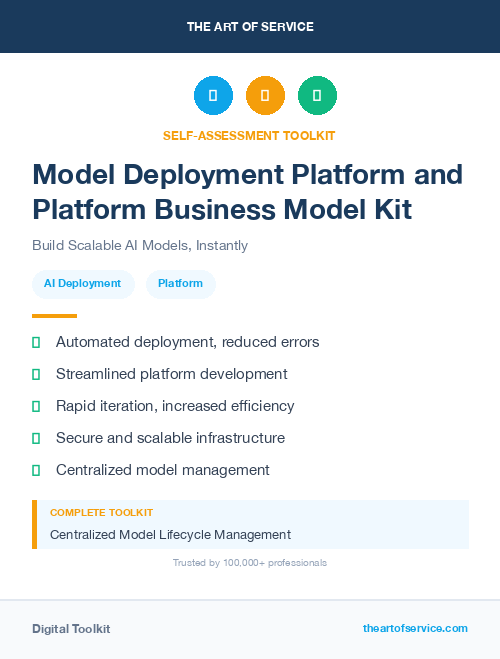 Model Deployment Platform and Platform Business Model Kit