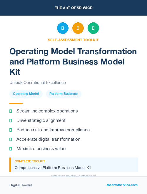Operating Model Transformation and Platform Business Model Kit