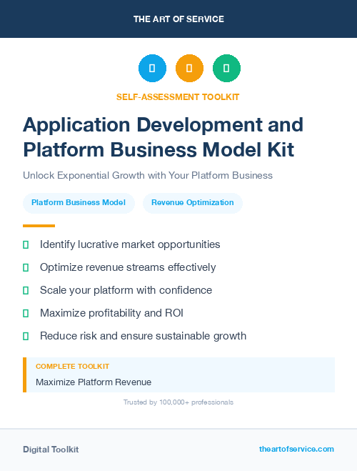 Application Development and Platform Business Model Kit
