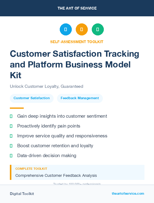 Customer Satisfaction Tracking and Platform Business Model Kit