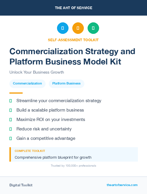 Commercialization Strategy and Platform Business Model Kit