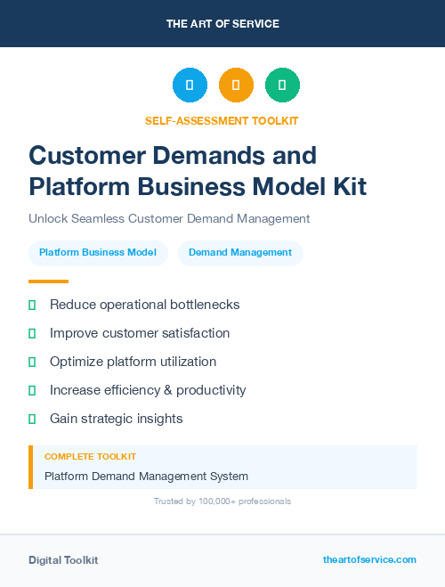 Customer Demands and Platform Business Model Kit