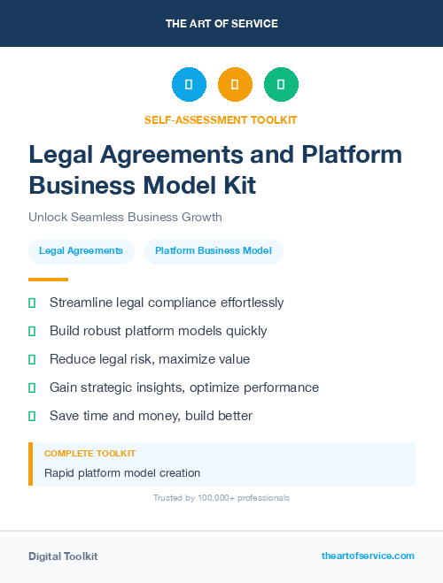 Legal Agreements and Platform Business Model Kit