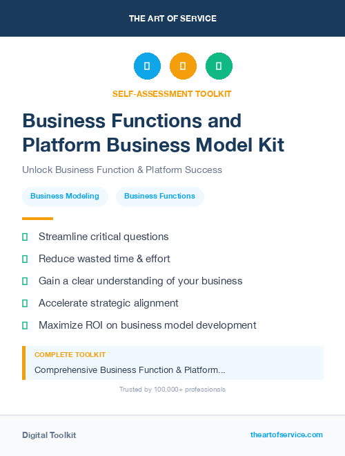 Business Functions and Platform Business Model Kit