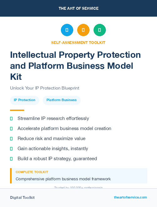 Intellectual Property Protection and Platform Business Model Kit