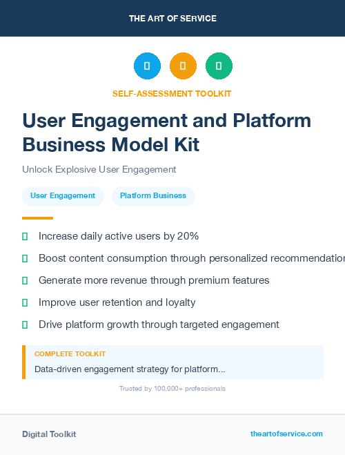 User Engagement and Platform Business Model Kit