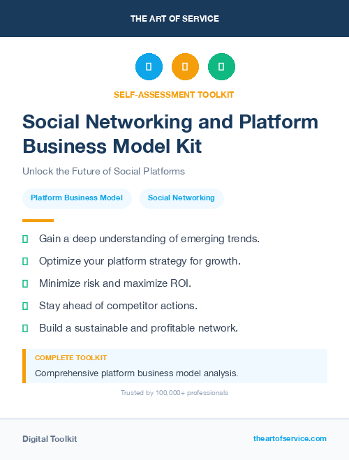 Social Networking and Platform Business Model Kit