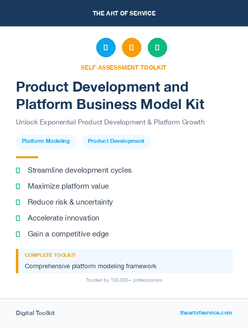 Product Development and Platform Business Model Kit