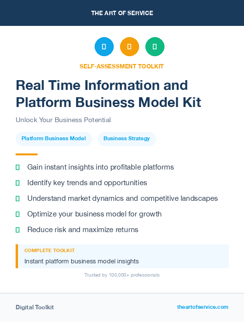 Real Time Information and Platform Business Model Kit