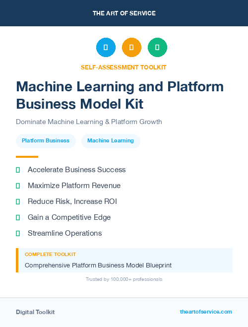 Machine Learning and Platform Business Model Kit