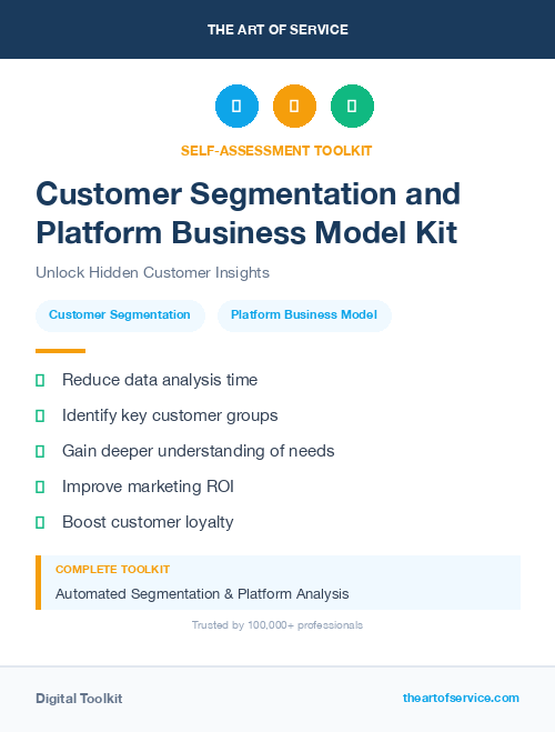 Customer Segmentation and Platform Business Model Kit
