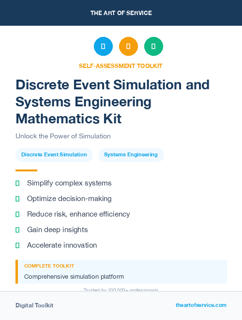 Discrete Event Simulation and Systems Engineering Mathematics Kit
