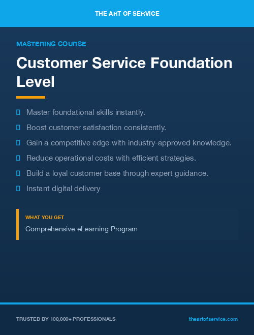 Customer Service Foundation Level Full Certification Kit