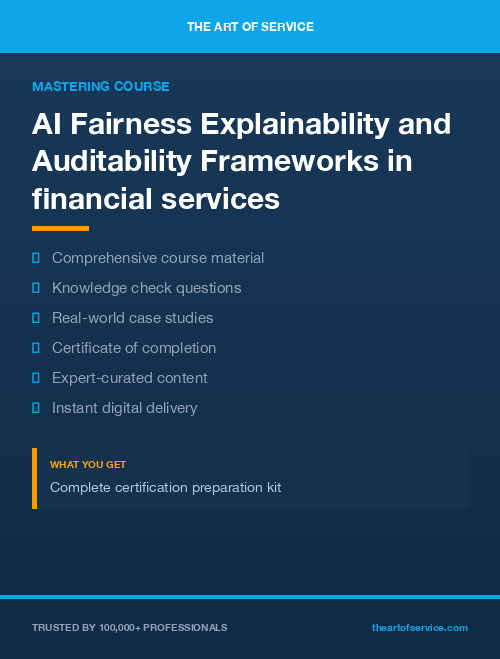 GEN9231 AI Fairness Explainability and Auditability Frameworks in financial services