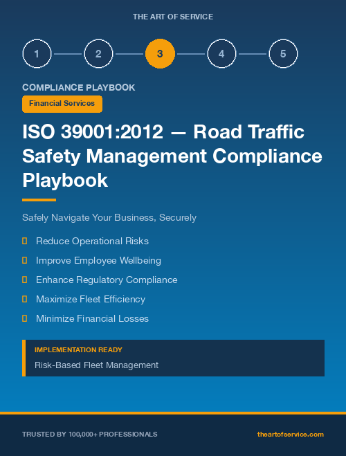 ISO 39001:2012 — Road Traffic Safety Management Compliance Playbook for Financial Services