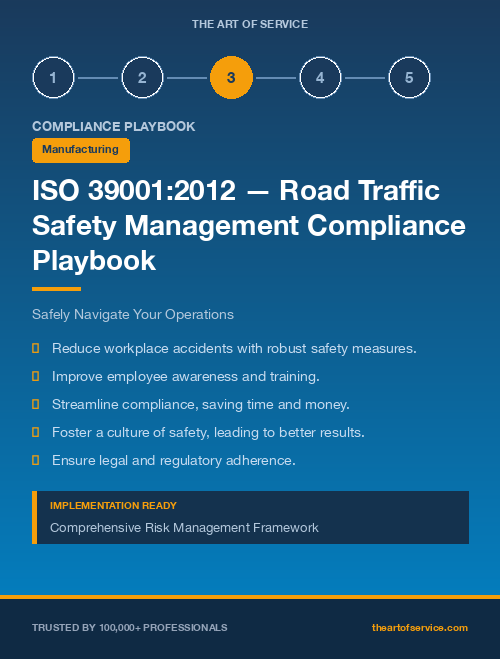 ISO 39001:2012 — Road Traffic Safety Management Compliance Playbook for Manufacturing