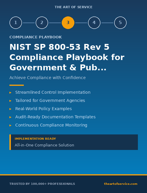 NIST SP 800-53 Rev 5 Compliance Playbook for Government & Public Sector in United States